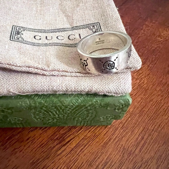 Gucci “ghost” ring 9mm. Size 22 (10 US) stainless steel - Picture 3 of 5